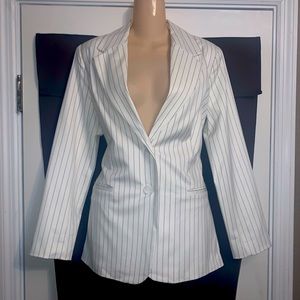 Forever 21 Pinstripe Ivory Blazer Small NWT